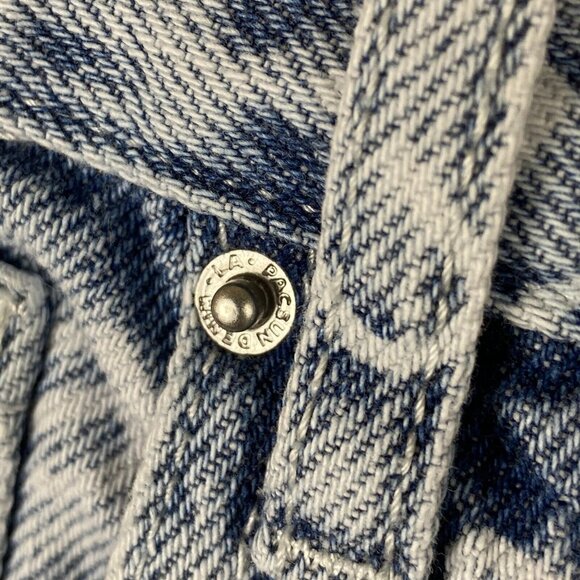 Pacsun Jeans Womens Lightwash Button Fly All Over Logo Words Dad Jeans Unique 26 - Picture 6 of 12